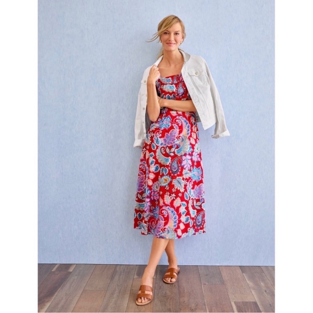 Talbots Fit & Flare Midi Dress - Fantastic Paisley